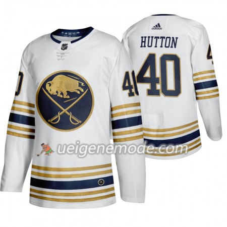 Herren Eishockey Buffalo Sabres Trikot Carter Hutton 40 50th Anniversary Adidas 2019-2020 Weiß Authentic
